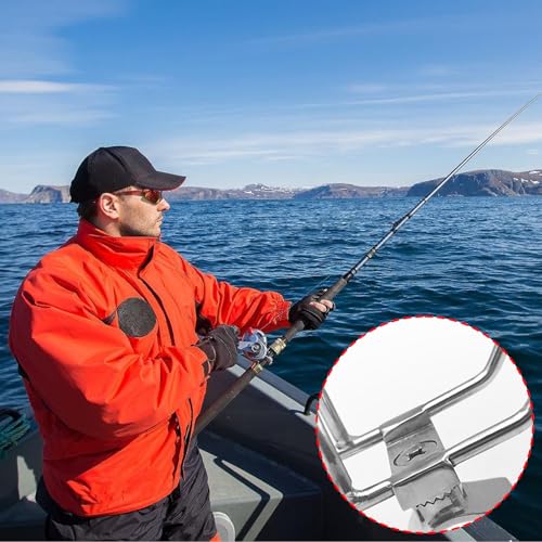 Support de canne à pêche en acier inoxydable finition miroir pour bateaux - 2