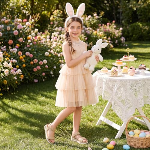 Image of Athlefit Girls Platform Wedge Sandals Open Toe Espadrille Sandals Ankle Strap Summer Dress Shoes for Toddler Little Big Kid