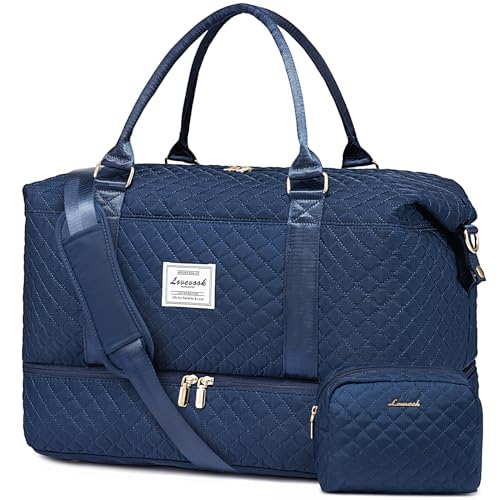 Image of LOVEVOOK Travel Duffle Bag,Weekender Bags for Women with Shoe Compartment,Carry on Overnight Bag with Toiletry Bag,Gym Duffel Bag with Wet Pocket, Hospital Bags for Labor and Delivery