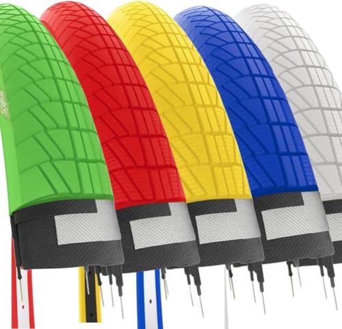 ECOVELO Copertoni Colorati Neumático, Color Blanco, 20 x 1,75