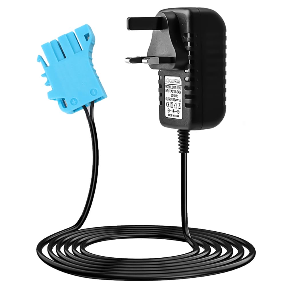 12V Battery Charger for Peg Perego, Kids Ride On Car Charger, Replacement Power for Ground Force Tractor John Deere Gator XUV Polaris Outlaw Citrus RZR 900 Powered SUV, 2 Meter