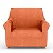 PETTI Artigiani Italiani - Fundas Sofa, Funda Sofa 1 Plaza, Funda de Sofa, Funda Sofa Elastica, Funda de Sofa y Funda de Sillon, 100% Made in Italy, Naranja