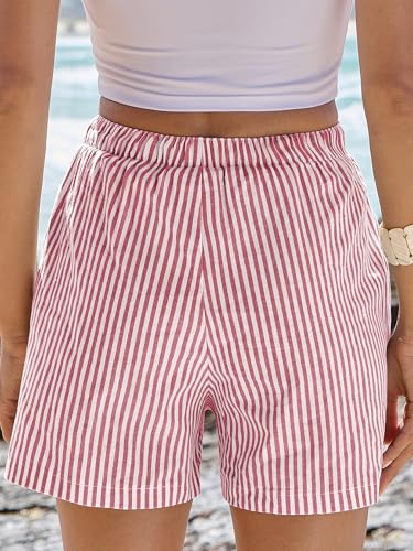 Image of ANRABESS Boxer Shorts for Women Gingham Pajama 2026 Summer Casual Lounge Sleep Plaid Shorts Y2K Beach Bottoms