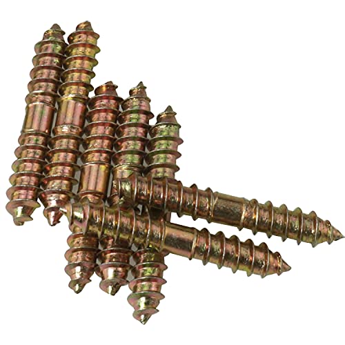 E-outstanding Pack de 20 Tirafondos para madera M6x40mm de hierro con cabeza plana y acabado zincado miniatura 4