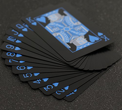 Playing Cards Schwarze Wasserdichtes Pokerkarten Plastik Spielkarten aus PVC Profi Premium Spielkarten für Texas Holdem Poker HOT – Bild 5