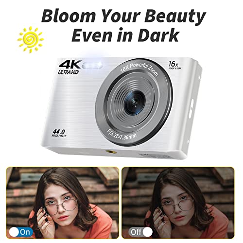 image for Digital Camera, Saneen 4K Vlogging Cameras for Photography & YouTube, 