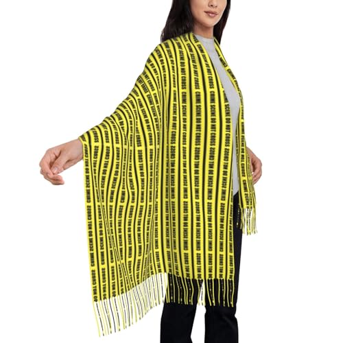 Generic Women Scarf Shawl Wraps Crime Scene Scarf Printed Blanket Scarf Warm2