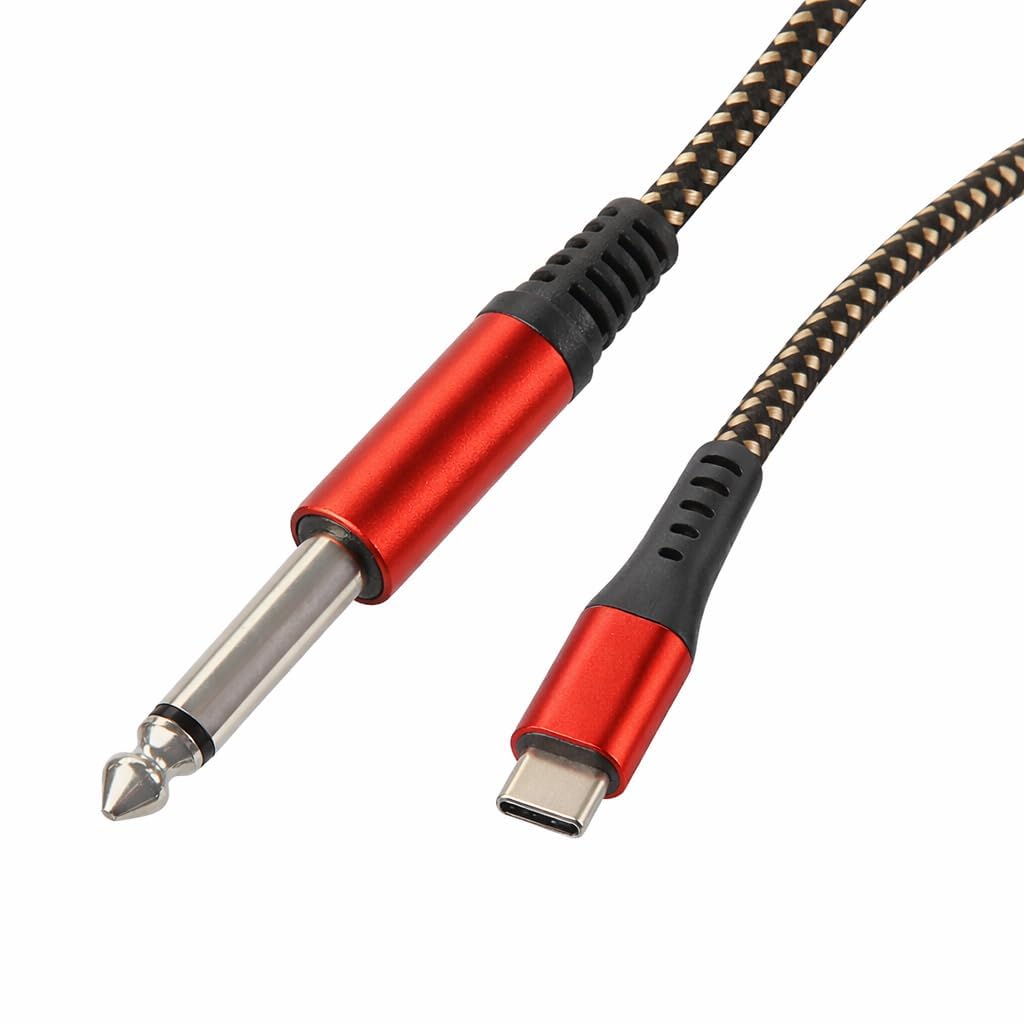 Adapter Cable (Type-C to Single Mono Cable) 1.5 Meter USB-C to 6.35mm, 1/4 inch TS Audio Cable, Gold Plated USB Type C to 1/4" Male Mono t Aux-image-15