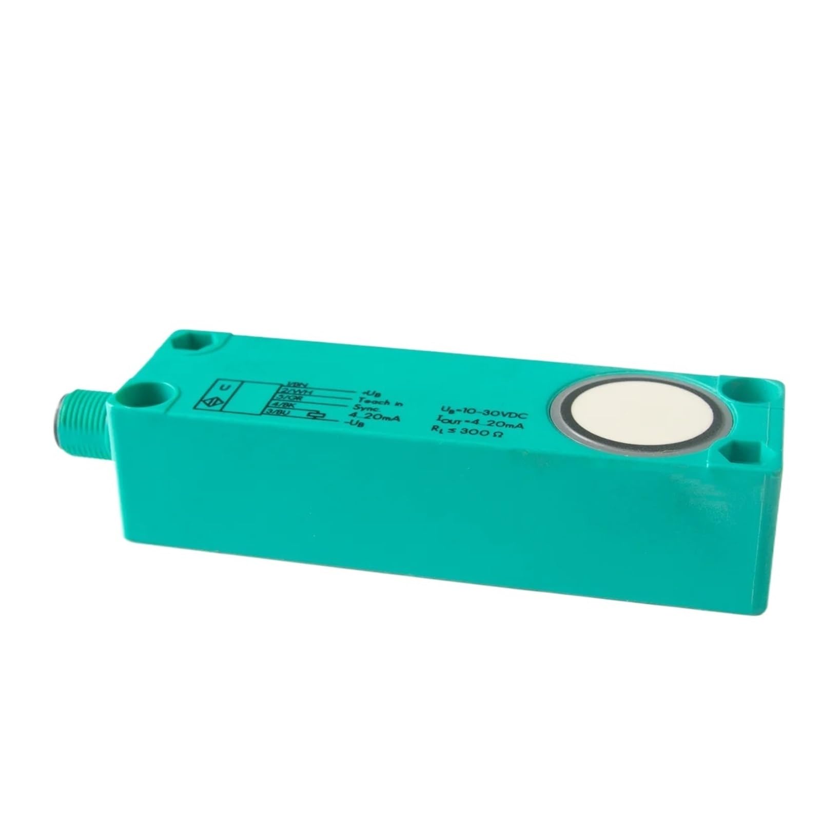 1 sensor de detección cuadrado NPN PNP, sensor ultrasónico analógico Sn: 50-500 mm, 10-30 V, 0-10 V, 4-20 mA, sensor de interruptor.(Orange)
