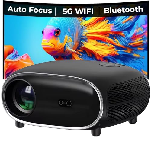 Image of TOPTRO ?13500 Lumens, Auto Focus & HDMI Arc? Smartpix Projector 4K Ultra HD Support, 1080P Native Full HD, Auto Keystone 5G WiFi BT YouTube Prime Netflix Hotstar 300 inch Screen Portable Projector, Black