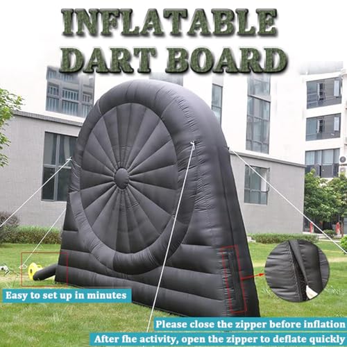 Quixnova Aufblasbares Outdoor-Fußball-Dartboard, Kick-Dart-Board mit 8 Fußbällen und 370-W-Gebläse, 10 Fuß hohes riesiges Outdoor-Fußball-Dartboard, Sportspiel – Bild 5