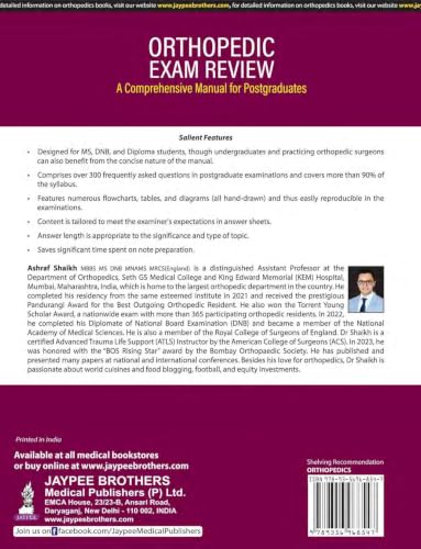 Image of Orthopedic Exam Review, 2 /E for MS, DNB & Diploma Orthopedic Postgraduates | 300+ PG Exam Questions with Hand-Drawn Flowcharts, Tables & Diagrams for ... A Comprehensive Manual for Postgraduates: 1