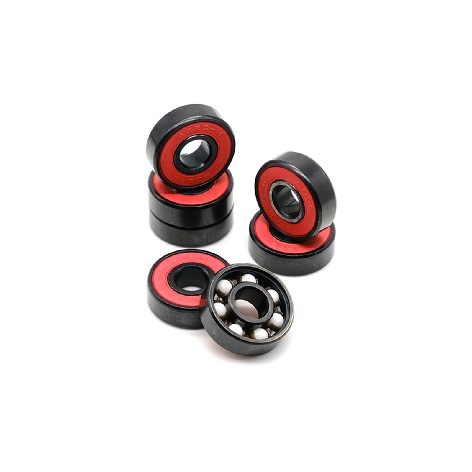 Rodamiento de bolas de cerámica híbrido S608 2RS, 8x22x7mm, patines de ruedas de alta velocidad, rodamientos for Longboard, 2/8 Uds.(8PCS)