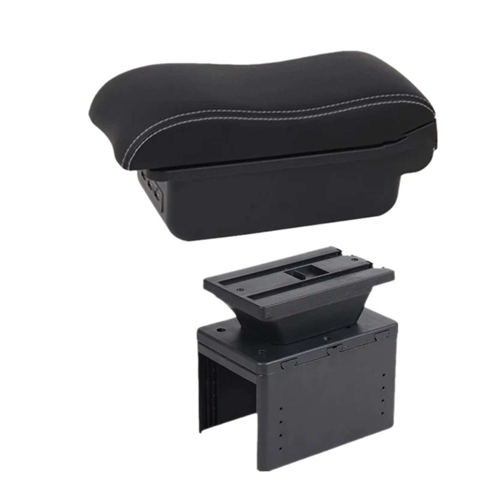 NOKRGQW Car Armrest Box For TT Coupe Car Armrest Box Center Storage Interior Retrofit Parts Accessories(B3 white line 3USB)