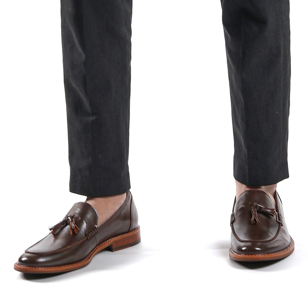 Harssidanzar Scarpe da uomo vintage con nappe e mocassini KM306EU