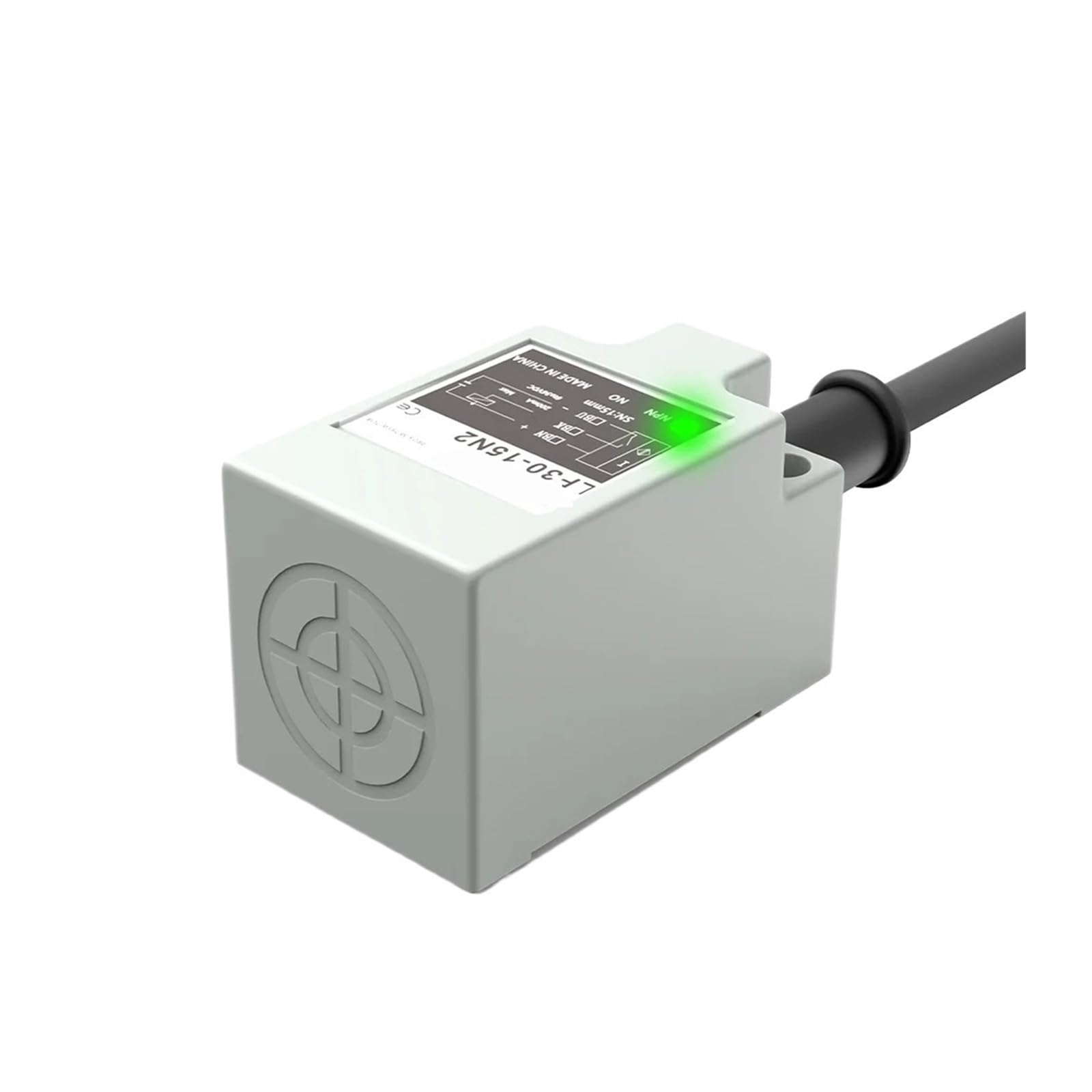 NOBIRTBSA TL-N10MC1 Inductive Proximity Sensor NPN PNP 10-30VDC 3-Wire IP67 Square Metal Switch Sensing 30 * 30mm(10MM DC 3wire NPN NO)
