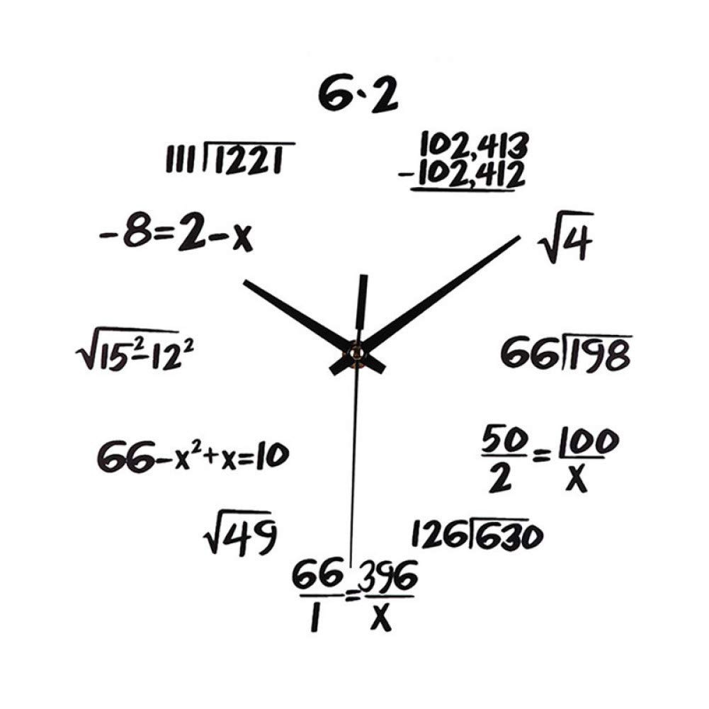 Wall Clock Home Wall Clock Creative Silent Math Equations Polytechnic Digital Decoration Wall Clock Mechanical Clock Fashion