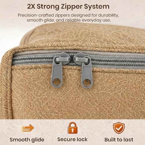 Image of Lukzer Non-Woven Leather Printed Saree Covers for Storage with Transparent Window & Zip - Large Set of 06 | Cloth Storage /Wardrobe Organizer for Woman Clothes /Lehengas /Dresses 45x33x20CM - (LSC-03-06)