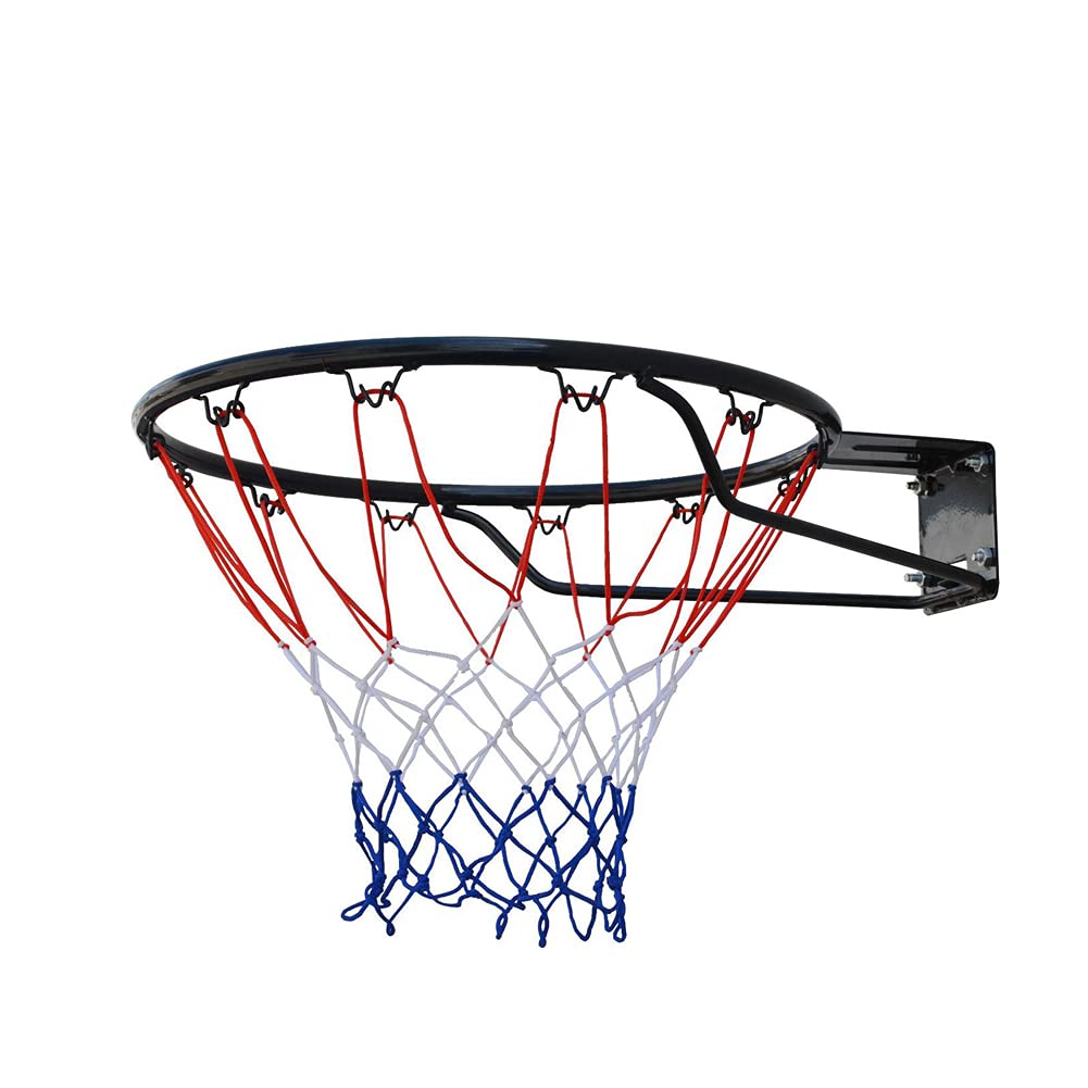 JOKABUN 18 inch Diameter Basketball Rim Standard Basketball Hoop Basketball Net Three Options for All 12 Loops of Outdoor and Indoor Basketball Hoops (Standard Solid)