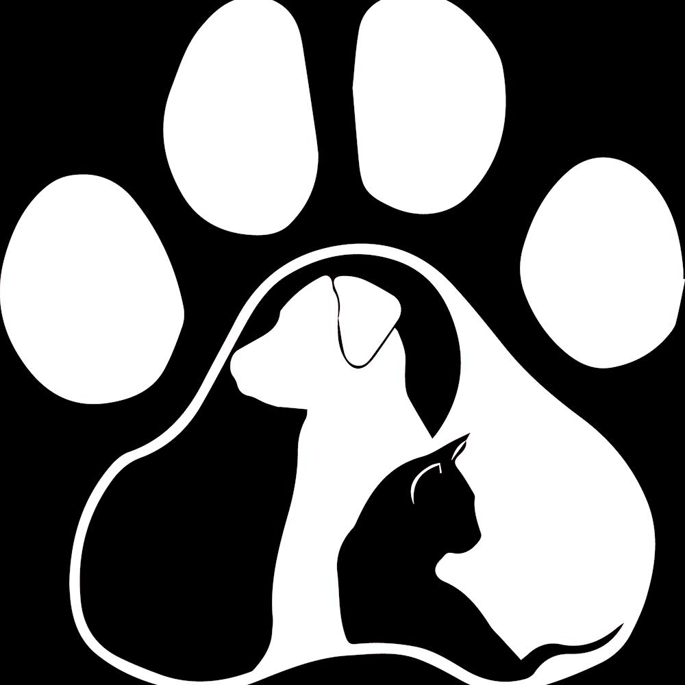 Transparent Decal Stickers of Dog and Cat Paw 2 (White) Premium Waterproof Vinyl Decal Stickers for Laptop Phone Accessory Helmet Car Window Mug Tuber