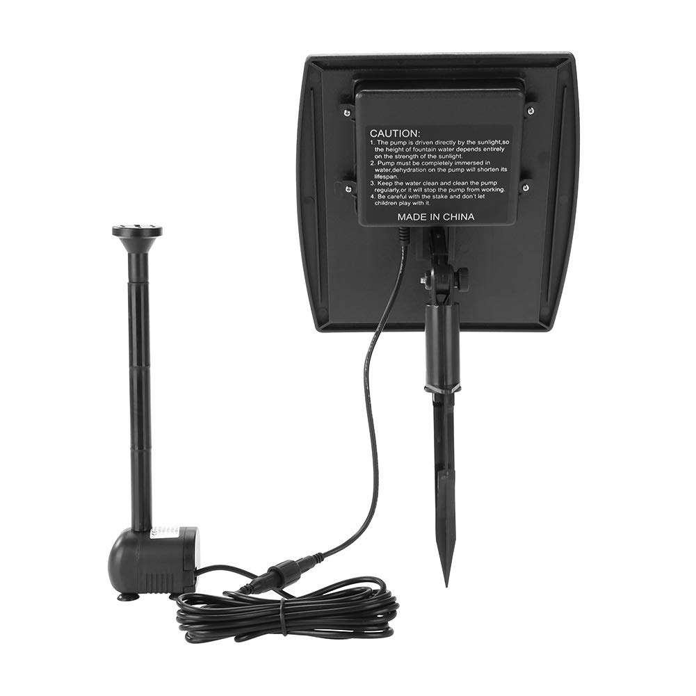 Estink - Pompa per fontane a energia Solare, DC12 V, 2,5 W, con Batteria da 2200 mAh, per laghetto, Piscina e Giardino