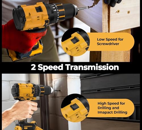 Image of MAF PRO 36V Brushless Copper Motor (BIS Approved) | Cordless drill machine with 2 Battery 5.0Ah Capacity | Heavy Duty cordless drilling machine, Powerful drill machine for wall drilling