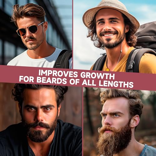 Image of MistySprite Biotin Beard Oil for Men - 5% Concentration, Mystic Hour Scent, 2 oz (Pack of 9) - Natural Men's Beard Oil with Argan Oil, Jojoba Oil and Vitamin E, Beard Growth Softener, Moisturizer