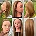 Mannequin Head 80% Human Hair for Braiding, Cosmetology Training, Hairstyling Practice - Realistic Doll Head for Beginners & Professionals