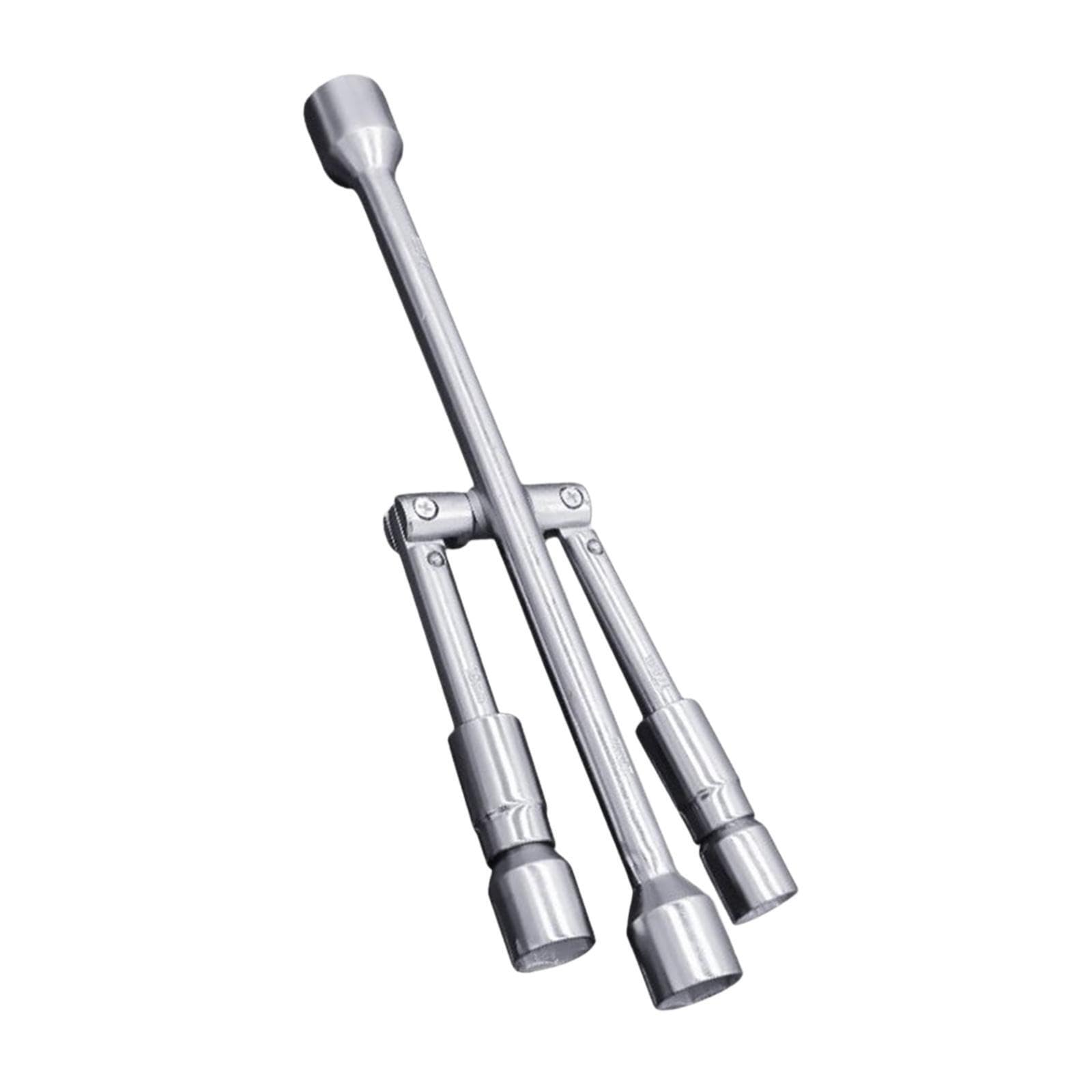 Chiave per Ruote Multifunzionale, Strumento Portatile e Leggero per riparazioni di Pneumatici, Chiave per Ruote Pieghevole da 17 mm, 19 mm, 21, 23, Inglese per Camion Leggeri, bulloni
