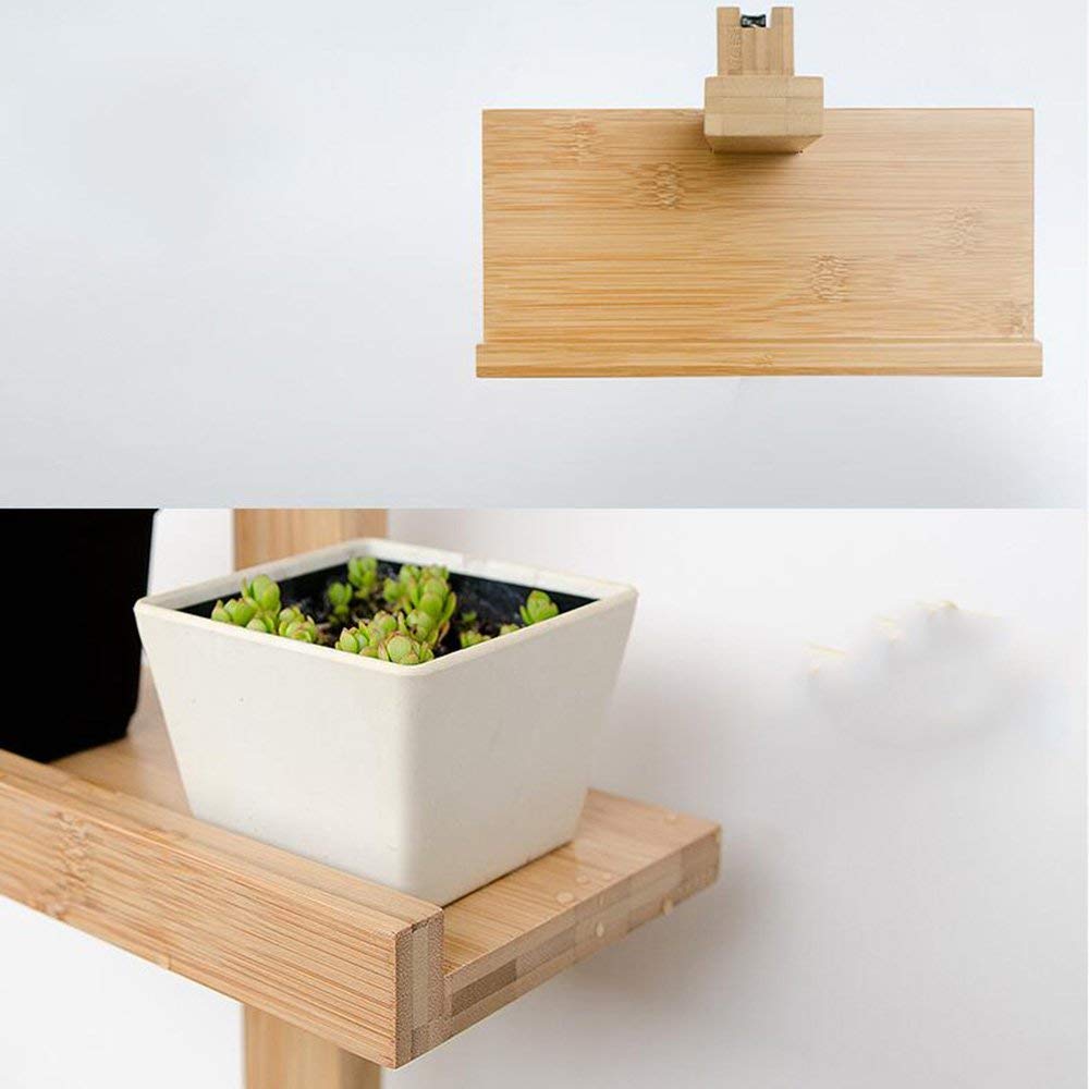 MU Estantes para el hogar Estantería Estante de Almacenamiento Organizador montado en la Pared de Madera para Dormitorio, Sala de Estar, baño, Cocina, Oficina y más Bastidores de 3 Niveles, 4 Niveles