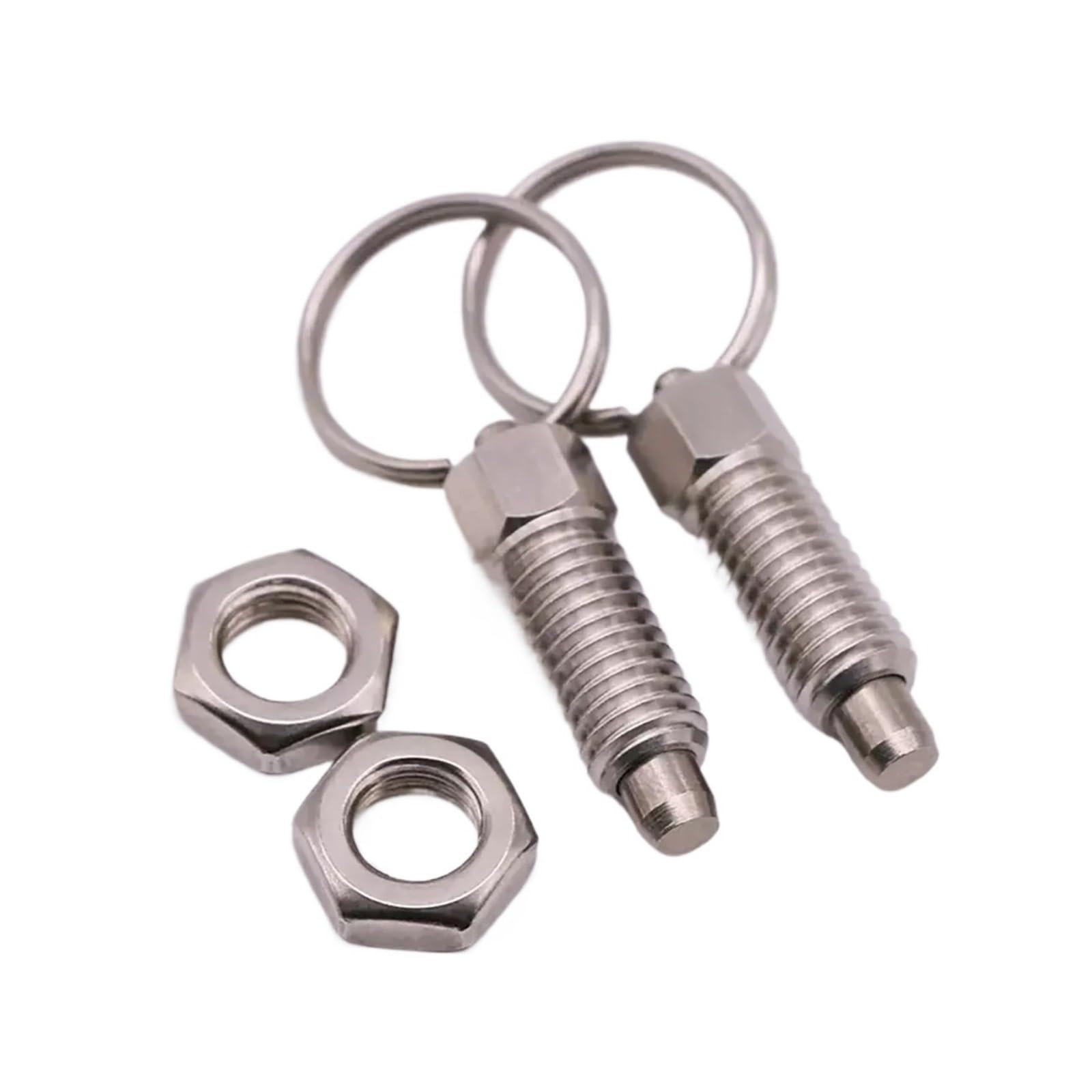 20 piezas de perilla anillo tracción con resorte dividido, bloqueo posicionamiento, tornillo agarre, pasador indexación M6 M8 M10 Para Accesorios Industriales(304 Stainless Steel,M6)