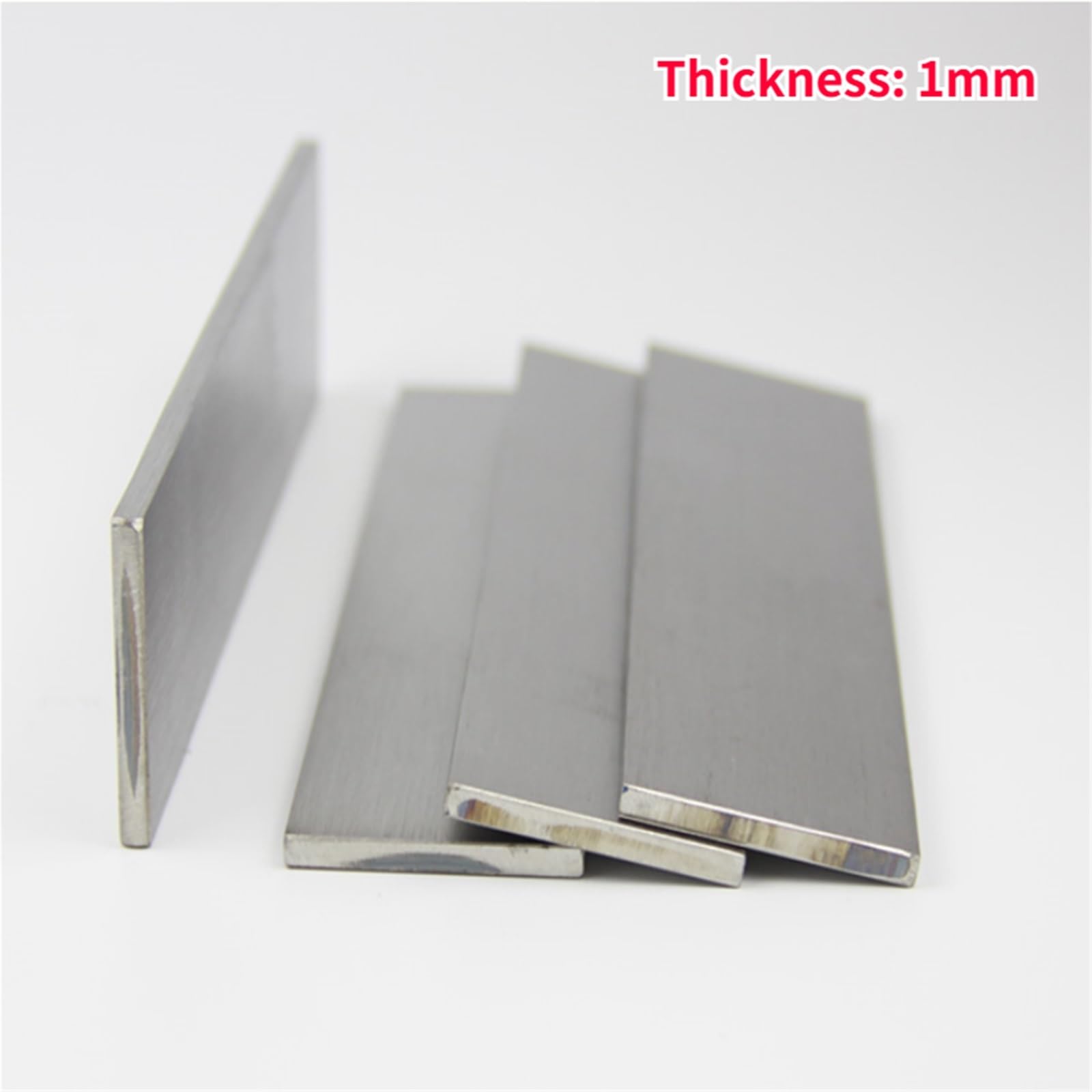 Chapa Aluminio Longitud 500 mm Acero inoxidable 304 Espesor de acero plano 1 mm Hoja de acero inoxidable Ancho de barra plana 5/6/8/9/10/12/15/18/20-85 mm(1x80x500mm 1pcs)