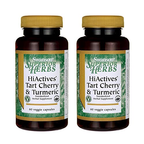 Swanson Hiactives Tart Cherry & Turmeric 60 Veg Capsules (2 Pack)