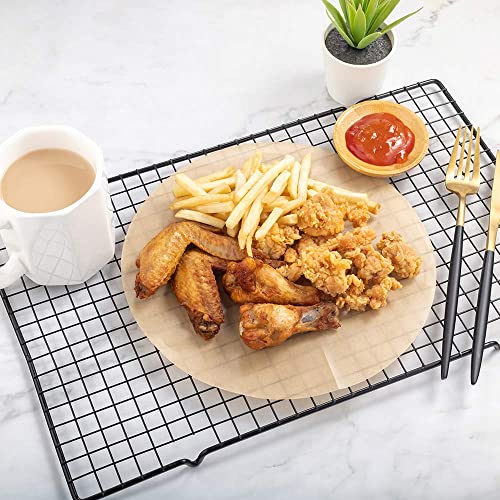Safmord Air Fryer Parchment Paper, 9 Inch Round Air Fryer Liner, 200Pcs Unbleached Round Filter Paper For Air Fryers (100 Perforated And 100 Imperforate), Non-Stick Baking Paper For Air Fryers #TOP5