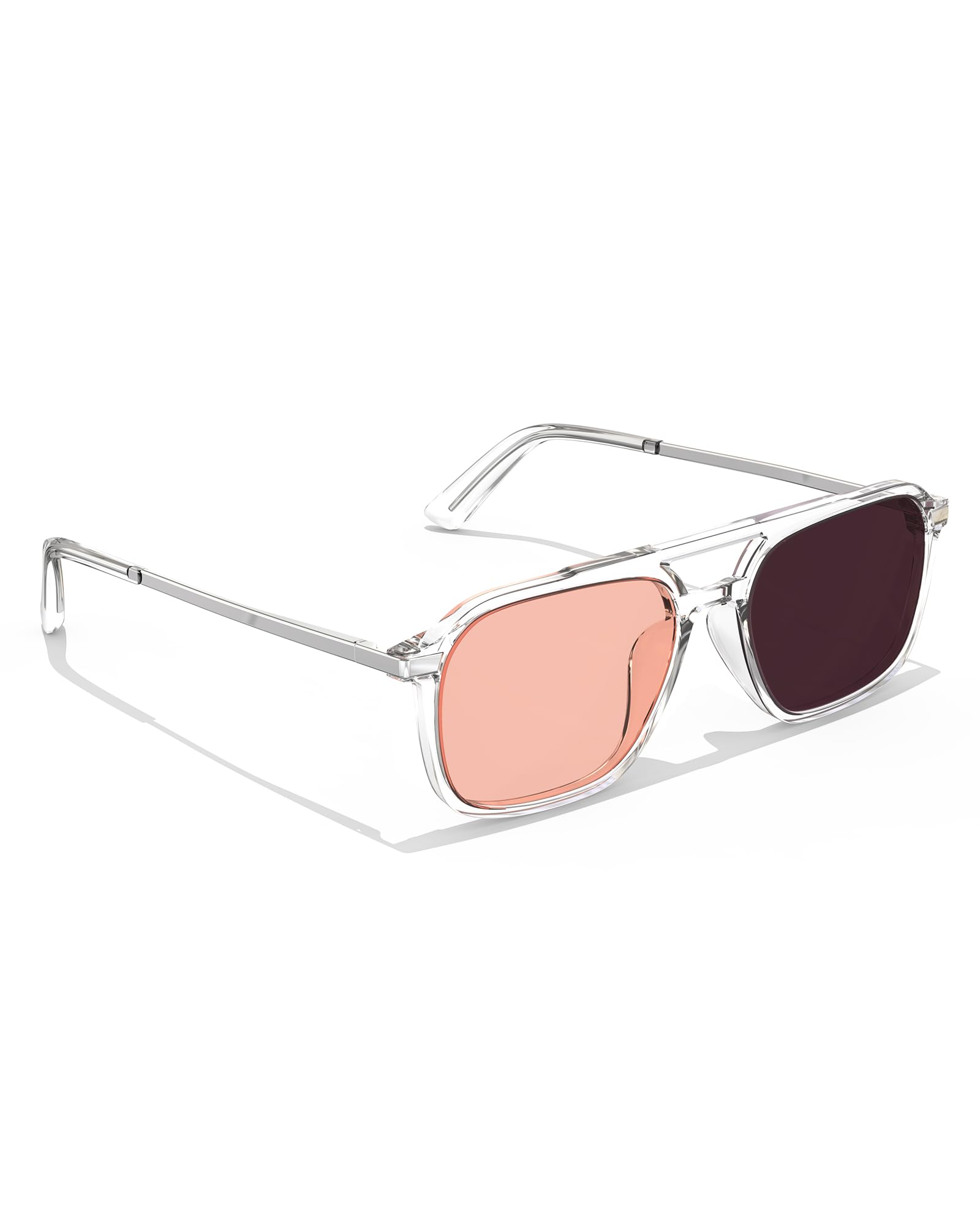 Goiteia FL-Rose - Gafas fotocromáticas antimigraña, protección contra la sensibilidad a la luz, deslumbramiento fluorescente y LED, fotofobia, pantalla de computadora,Bisagras de resorte