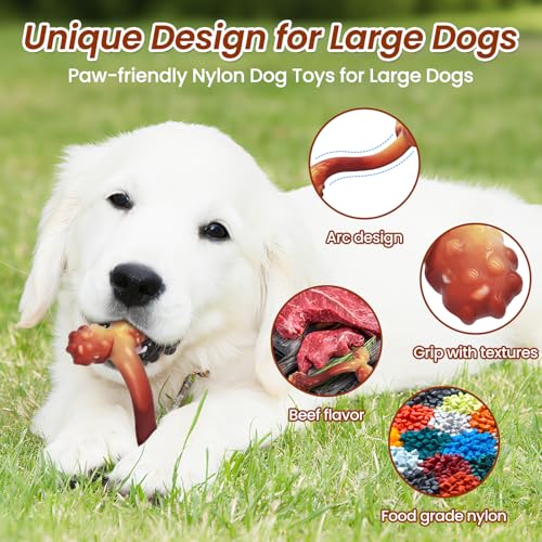 Image of WinTour Indestructible Dog Bones for Aggressive Chewers, Tough Dog Toys for Aggressive Chewers, Durable Chew Toys for Medium & Large Breed, Heavy Duty, Strong & Indestructible Bones for Super Chewers