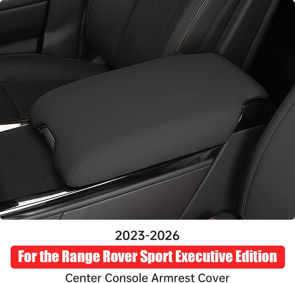 Center Console Protective Cover for 2023-2025 2026 Land Rover Range Rover Sport Executive Edition Interior Height-Adjustable Storage Box Cover Decorative Modification Accessories (Black)