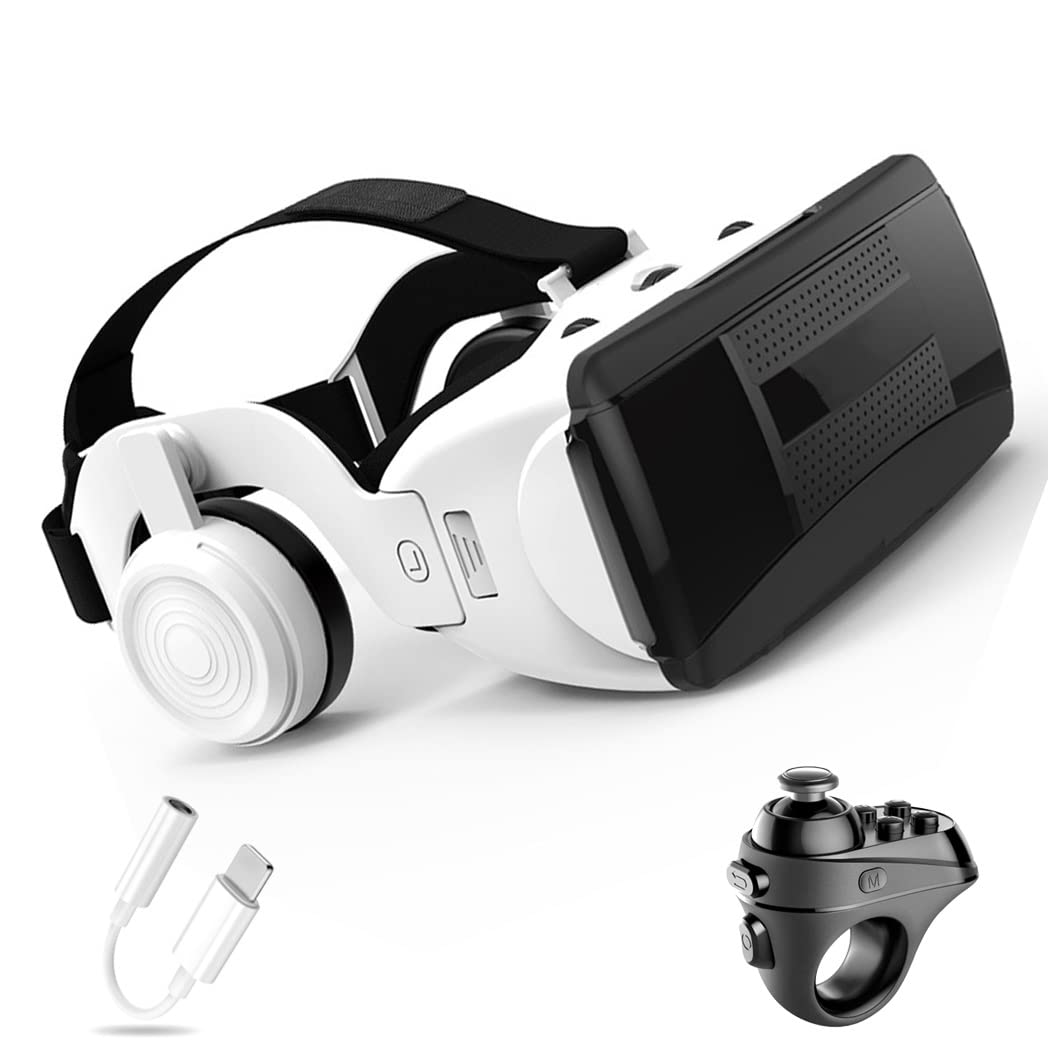Okulary VR, zestaw słuchawkowy z wirtualnej rzeczywistości, zestawy słuchawkowe VR obsługują Android i IOS, połączenie Bluetooth dla iPhone 13 Pro Max/13 Pro 13/12/11, do Samsung Galaxy S21, Huawei, Xiaomi (Kolor: G, rozmiar: Ios )