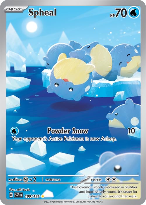 Pokemon - Spheal 199/191 - Surging Sparks - Illustration Rare Foil