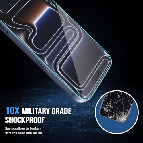 Image of ArmourPro Military-Grade Gorilla Borderless Tempered Glass for iPhone 17 Pro Max (6.9 Inches) with Installation Kit | Anti Dust Mesh Filter, Shatterproof, Full Screen Coverage