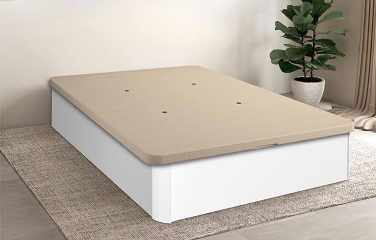 HOGAR24 ES | Canapé Abatible Noruega | Arcón de Almacenaje de Gran Capacidad | Tapa con Válvulas de Transpiración | Color Blanco | Medida: 135x190 cm