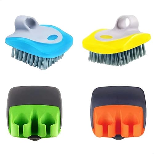 Cepillo de frutas y verduras, cepillo de lavado de zanahorias y pelador de dedos, pelador de verduras, juego de pelador de palma para frutas, papas,