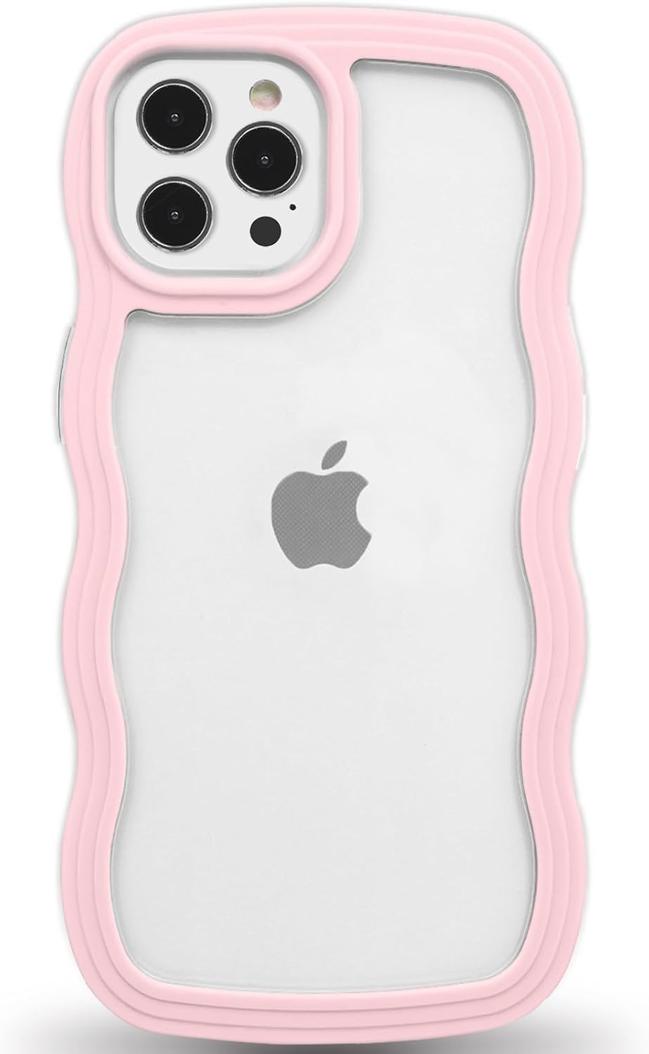 Soomio Back Cover Compatible with iPhone 11 Pro, Cute Curly Wave Frame Clear Case for Girls Women, Transparent Soft Silicone TPU Bumper Shockproof Protective Cover for iPhone 11 Pro (Pink) (B0DDVSLSK4) Amazon Price History, Amazon Price Tracker