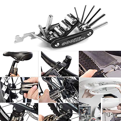 Enchufe portátil para Bicicleta de montaña, Llave Multiusos, Destornillador Multiherramienta para Bicicleta, Motocicleta, Bicicleta, Allen Fix Touring Pocket
