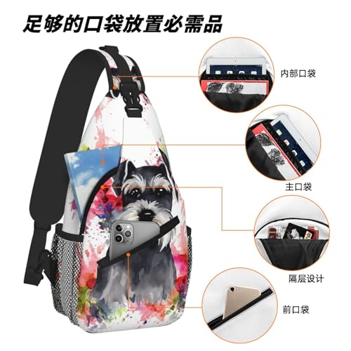 Mochila cruzada Schnauzer para mujeres y hombres miniatura 6