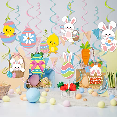 Pascua Remolino Colgar Decoraciones, Olggu Bubu Pancarta de Fiesta de Pascua Cover