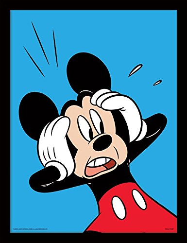 Mickey Mouse Shocked Objet Souvenir 30x40 cm - Cadeau idéal nostalgique