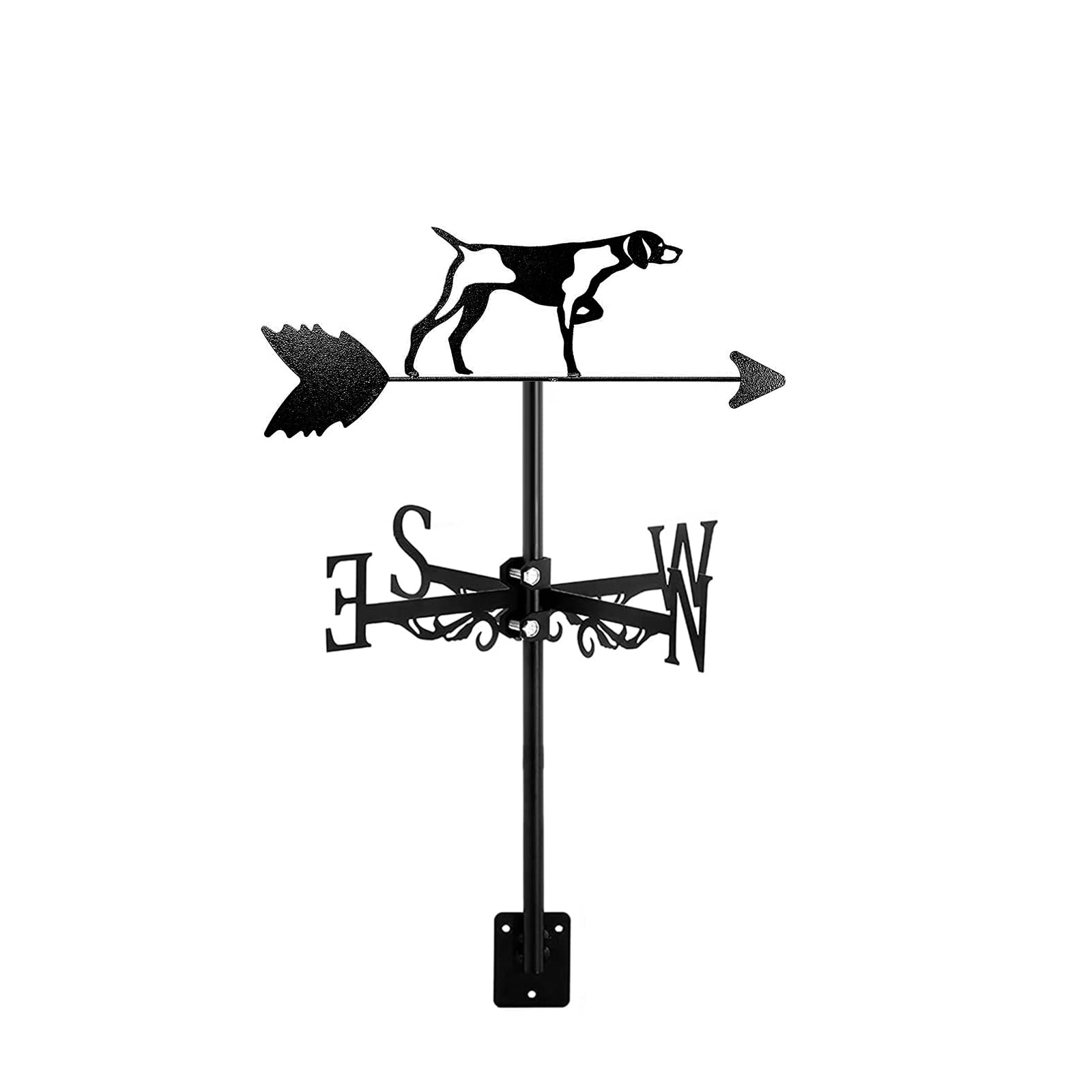 Girouette Braque Allemand décorative pour jardin et cour extérieure