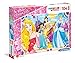 Clementoni-Le Principesse Disney & Sofia Disney Princess Supercolor Puzzle, No Color, 104 Pezzi, 23714