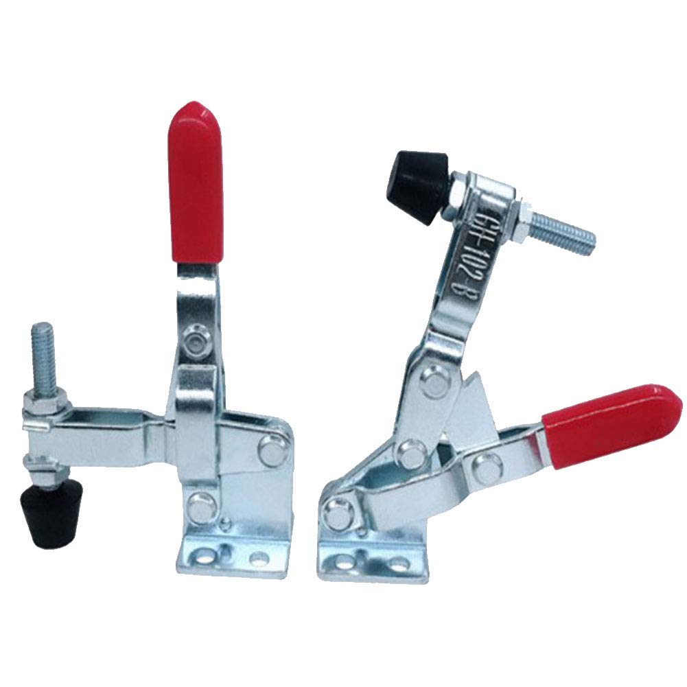 7 Piezas Herramienta Manual Abrazadera Palanca W Punta Presión Goma Abrazadera Horizontal (Vertical) Herramienta Liberación Rápida Antideslizante Rojo 100 Kg Capacidad Retención
